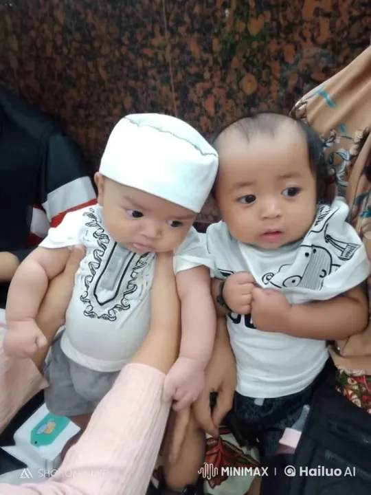 Live2D Babies Interact Playfully in Coordinated Outfits – AI Generated Video | Hailuo AI