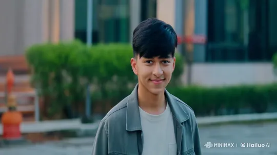 Confident Young Man Meets Dramatic Explosion in Urban Setting – AI Generated Video | Hailuo AI