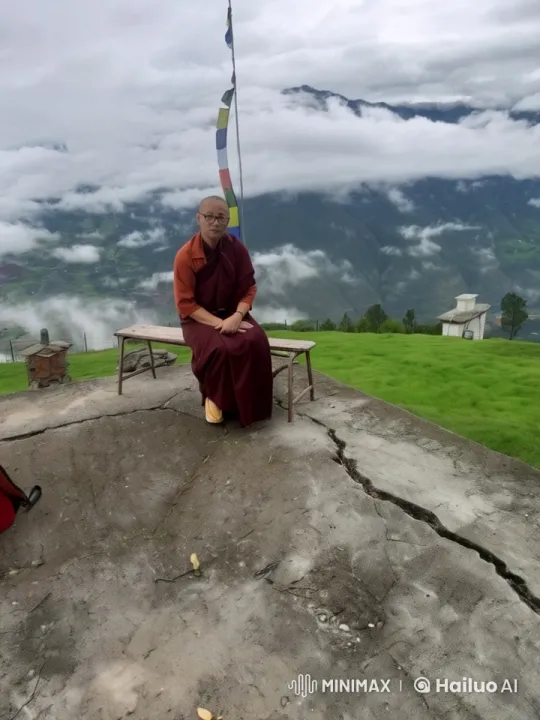 Monk Transforms into Anaconda in Serene Mountain Setting – AI Generated Video | Hailuo AI