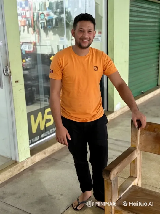 Man Dances Energetically to Upbeat Music Near Storefront – AI Generated Video | Hailuo AI