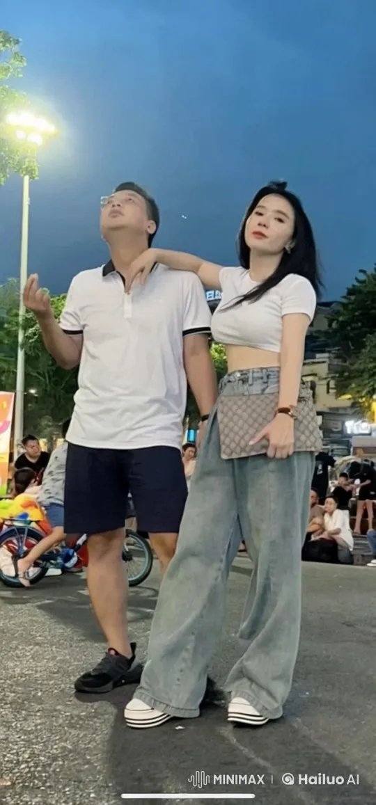 Urban Street Dance Duo Defies Gravity in Evening Performance – AI Generated Video | Hailuo AI