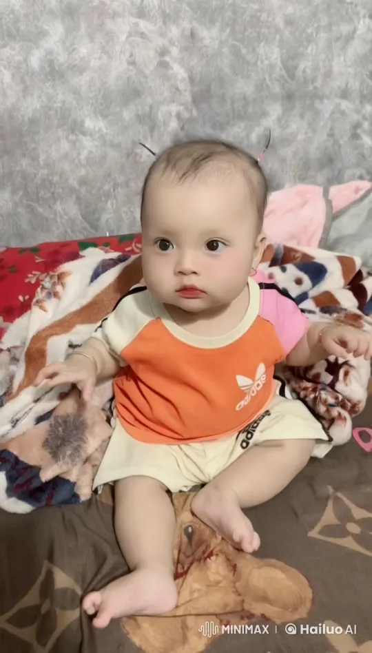 Baby Mimics Kung Fu Moves on Patterned Blankets – AI Generated Video | Hailuo AI