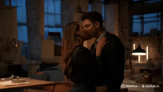 Bohemian Loft: A Passionate Kiss Captured Cinematically – AI Generated Video | Hailuo AI