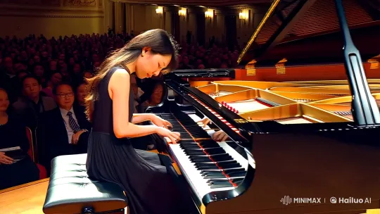 Yuja Wang: A Pianist's Sublime Performance in High Aesthetic Film – AI Generated Video | Hailuo AI