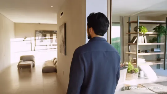 Young Man in Modern Home Reflects on Serenity – AI Generated Video | Hailuo AI