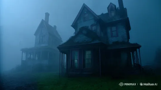 Haunted House: Demon in the Foggy Window – AI Generated Video | Hailuo AI