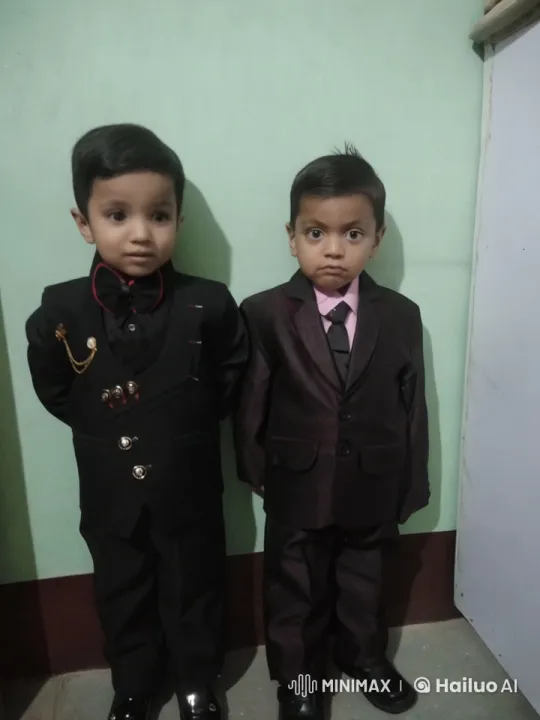 Two Boys in Suits Engage in Playful Dance and Boxing – AI Generated Video | Hailuo AI