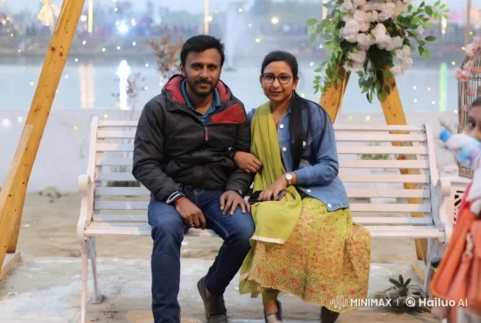 Romantic Couple on Bench in Enchanted Outdoor Setting – AI Generated Video | Hailuo AI