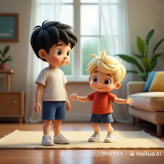 Eduardo and Eric Discover a Treasure Map at Home – AI Generated Video | Hailuo AI