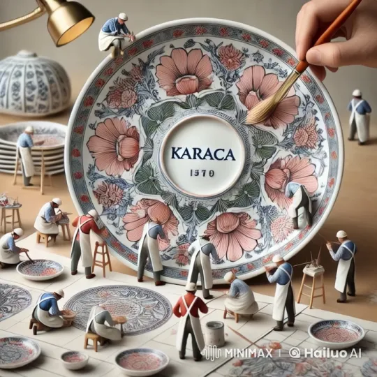 Miniature Artists Craft Intricate Karaca Plate in Live2D Animation – AI Generated Video | Hailuo AI