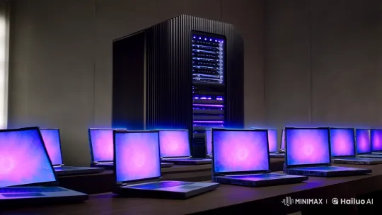 Futuristic Supercomputer Centerpiece with Ambient Glow – AI Generated Video | Hailuo AI