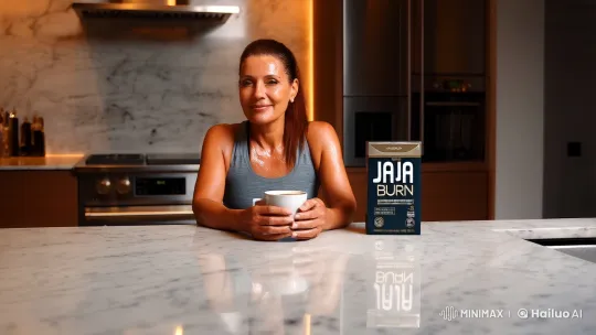 Woman Enjoying Coffee in Elegant Kitchen – AI Generated Video | Hailuo AI
