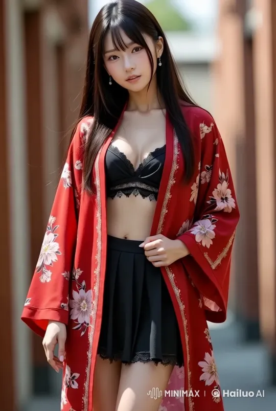 Elegant Woman and Affectionate Hawk in Serene 8k Live2D Scene – AI Generated Video | Hailuo AI