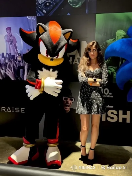 Shadow the Hedgehog and Aruuu Embrace in Live2D Animation – AI Generated Video | Hailuo AI