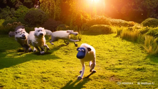 Wolves Launch Swift Attack in Golden Meadow – AI Generated Video | Hailuo AI