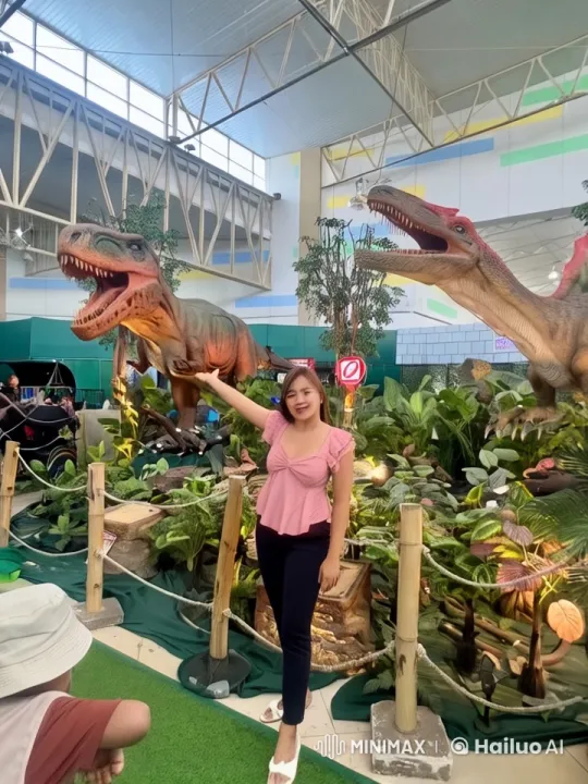 Woman Performs Kungfu in Animated Dinosaur Setting – AI Generated Video | Hailuo AI
