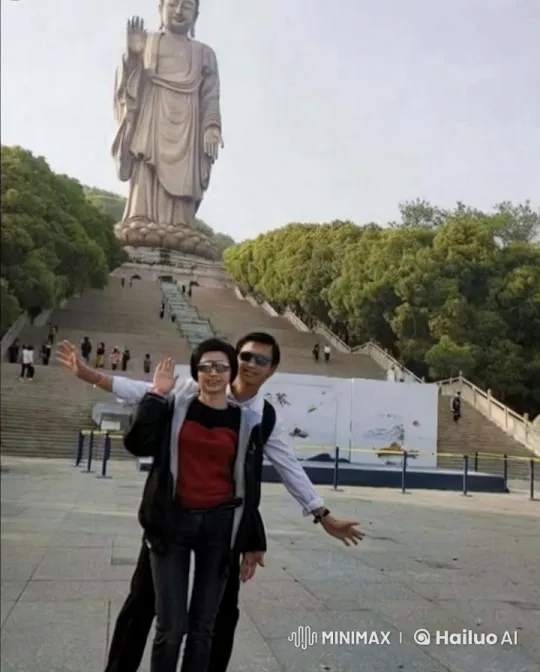 Magical Flight Illusion with Buddha Statue Background – AI Generated Video | Hailuo AI