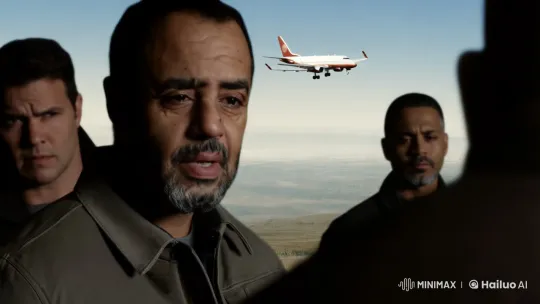 Contemplative Man Reflects Amidst Sky and Distant Plane – AI Generated Video | Hailuo AI