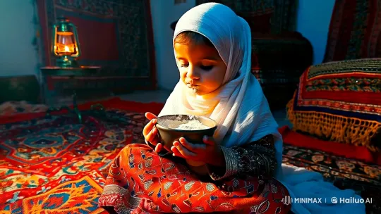 Young Girl Reflects in Intimate Middle Eastern Scene – AI Generated Video | Hailuo AI