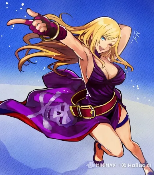 Live2D Animation: Sexy Blonde in Dynamic Pose – AI Generated Video | Hailuo AI
