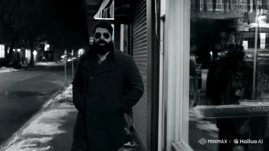 Man Fights Paranoia on Empty, Eerie Evening Street – AI Generated Video | Hailuo AI