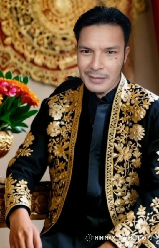Elegant Man in Traditional Outfit Discusses with Animated Gestures – AI Generated Video | Hailuo AI