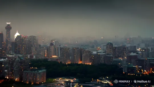 Toronto's Urban Landscape Meets Futuristic Spaceship Over Niagara Falls – AI Generated Video | Hailuo AI