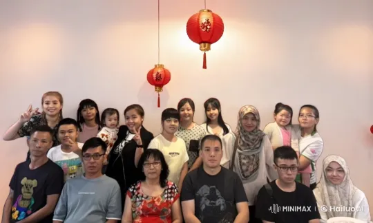 Live2D Animated Party Scene with Dancing and Red Lanterns – AI Generated Video | Hailuo AI