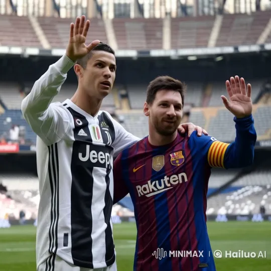 Ronaldo and Messi's Live2D Fight in Stadium Setting – AI Generated Video | Hailuo AI