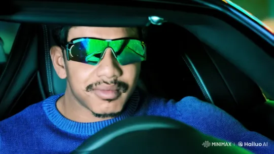 Futuristic Driver Showcases Skill in High-End Supercar – AI Generated Video | Hailuo AI