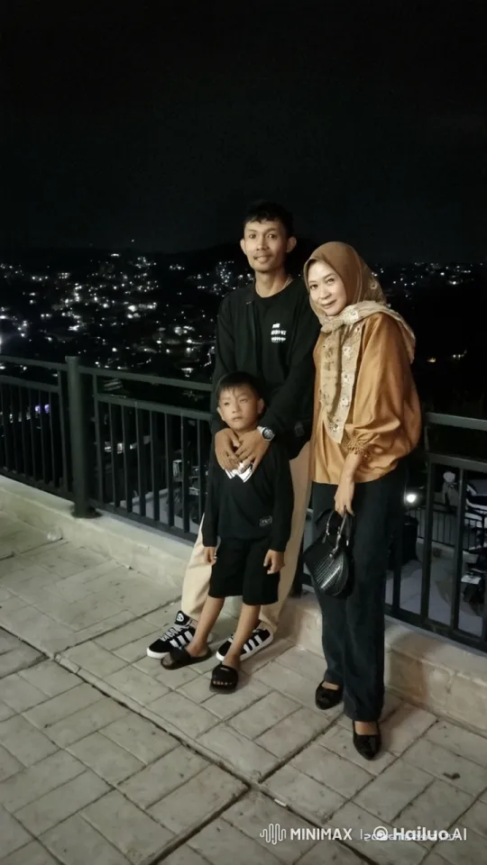 Family Practicing Kungfu on Balcony at Night – AI Generated Video | Hailuo AI
