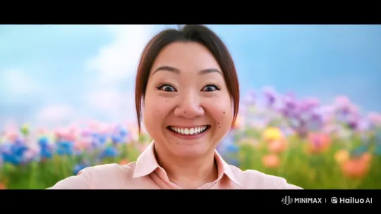 Woman Joyfully Embraces a Majestic Tiger in a Sunny Meadow – AI Generated Video | Hailuo AI