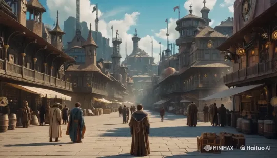 Steampunk Cityscape: Bustling Victorian Street Life – AI Generated Video | Hailuo AI