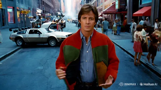 Marty McFly's Jacket Transforms in Futuristic 1980s Scene – AI Generated Video | Hailuo AI