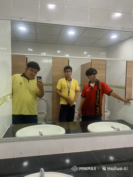 Boys Perform Kung Fu in Bathroom Mirror – AI Generated Video | Hailuo AI
