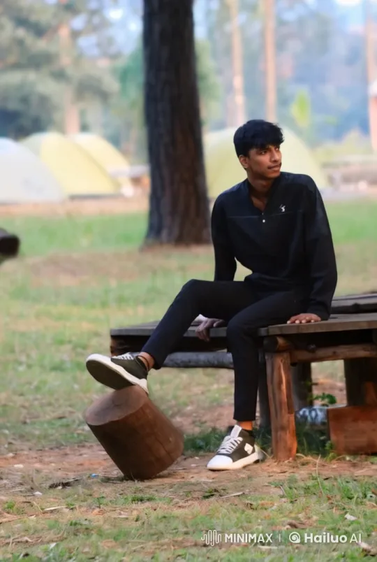 Person Ascends Gracefully Above Outdoor Campsite – AI Generated Video | Hailuo AI