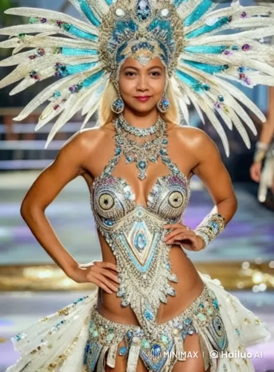 Woman Transforms into Peacock Through Vibrant Samba Dance – AI Generated Video | Hailuo AI