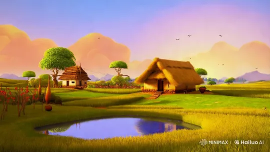 Rural Indian Village Morning in Pixar Animation – AI Generated Video | Hailuo AI