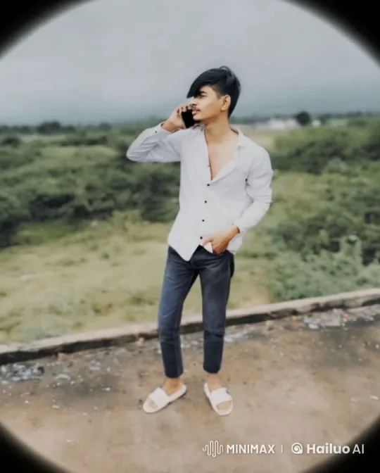 Young Man on Phone in Serene Outdoor Setting – AI Generated Video | Hailuo AI