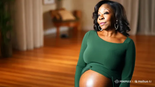 Woman with Belly Ripples in Cozy, Intimate Setting – AI Generated Video | Hailuo AI