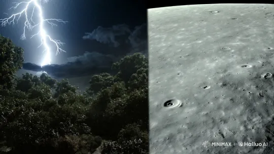 Earth's Storm vs. Moon's Stillness – AI Generated Video | Hailuo AI