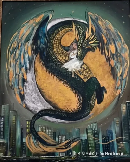 Mystical Dragon Soars Over Enchanted Cityscape – AI Generated Video | Hailuo AI