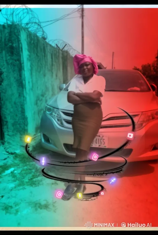 Woman in White Shirt Turns Gracefully with Social Media Icons – AI Generated Video | Hailuo AI