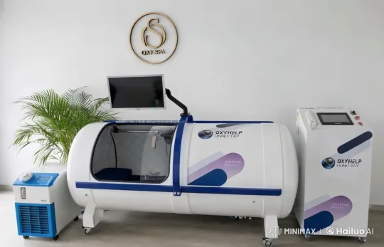 Oxyhelp Hyperbaric Chamber in Modern Spa Setting – AI Generated Video | Hailuo AI