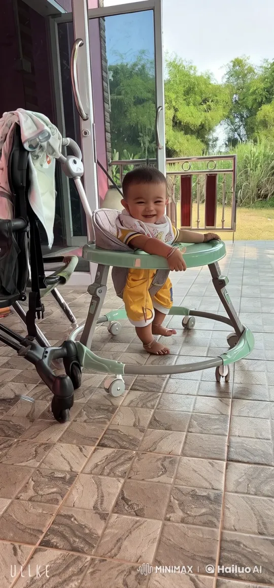 Baby in Walker Showcases Playful Kung Fu Moves – AI Generated Video | Hailuo AI
