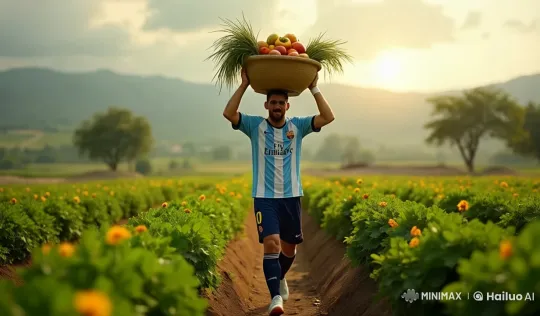 Messi Strolls Through Golden Countryside in Live2D Animation – AI Generated Video | Hailuo AI