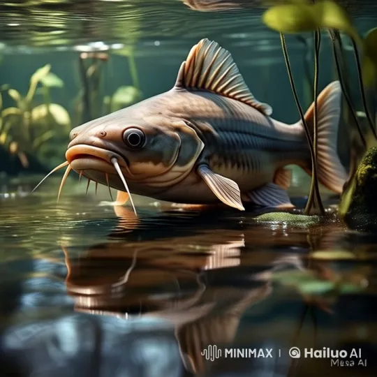 Graceful Catfish in Serene Underwater Animation – AI Generated Video | Hailuo AI