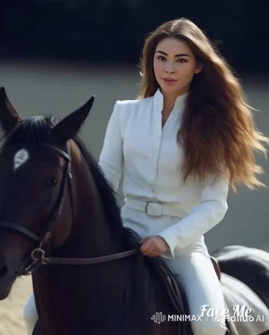 Elegant Horseback Riding in Live2D Animation – AI Generated Video | Hailuo AI