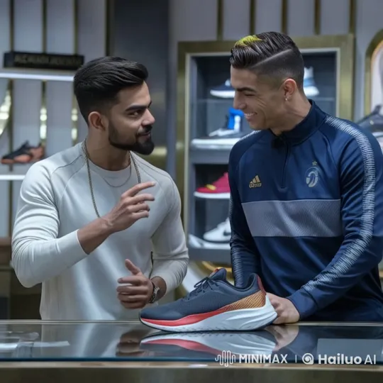 Virat Kohli and Cristiano Ronaldo Showcase Luxury Sneakers – AI Generated Video | Hailuo AI