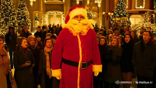 Surreal Twist: Marilyn Monroe Revealed as Santa – AI Generated Video | Hailuo AI